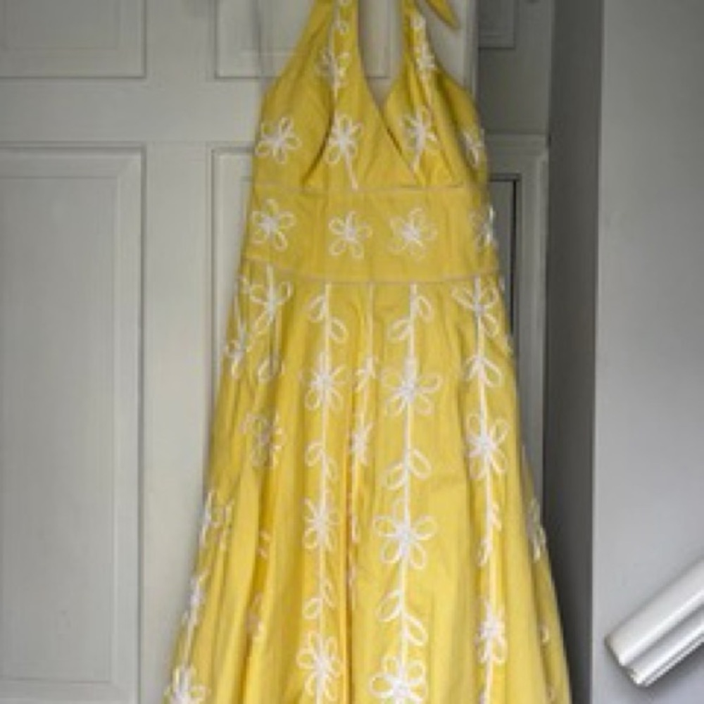 Vintage Lily Pulitzer Willa Dress Embroidered Halter, size 2